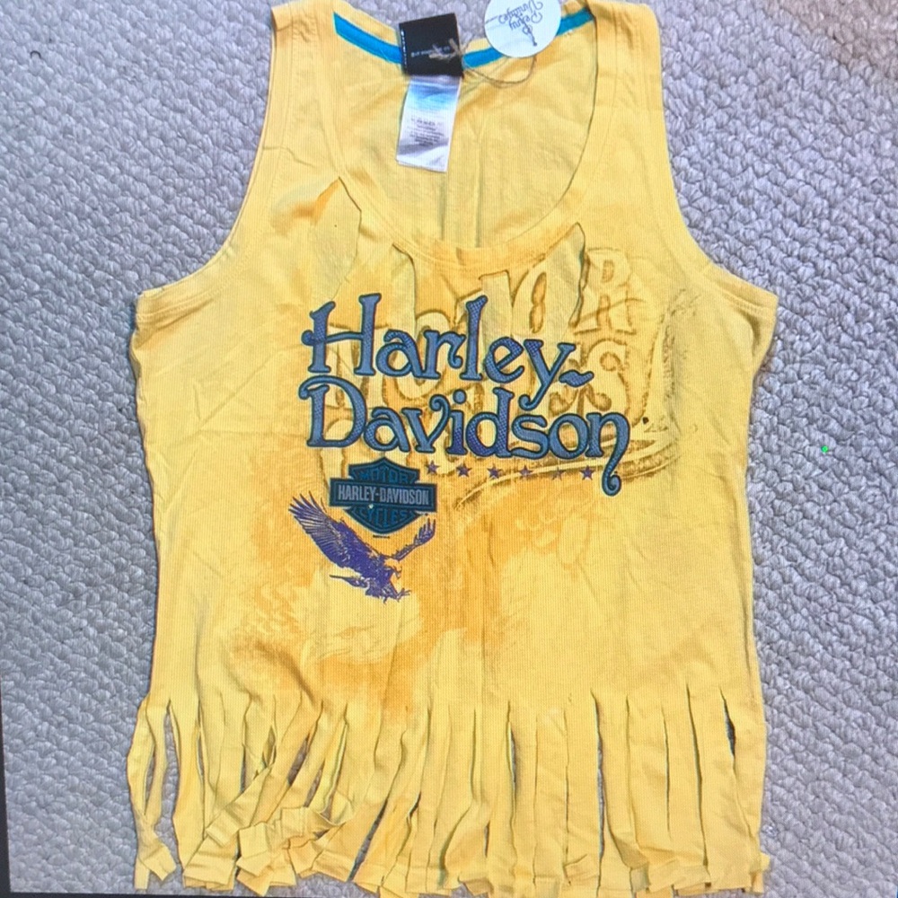 Harley-Davidson Yellow Kids Fringe Tank Top